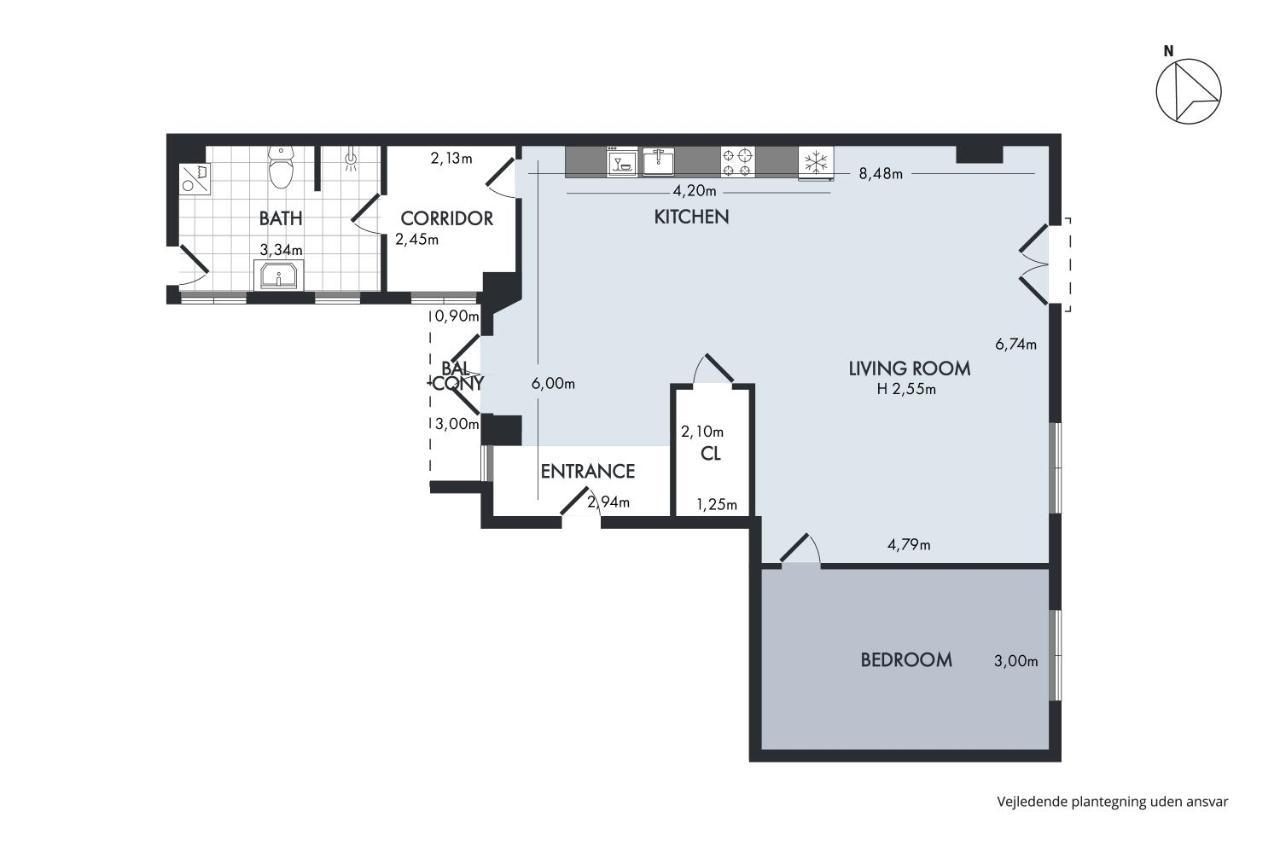 Sanders Monarch - Charming One-Bedroom Apartment With Two Balconies Копенгаген Экстерьер фото